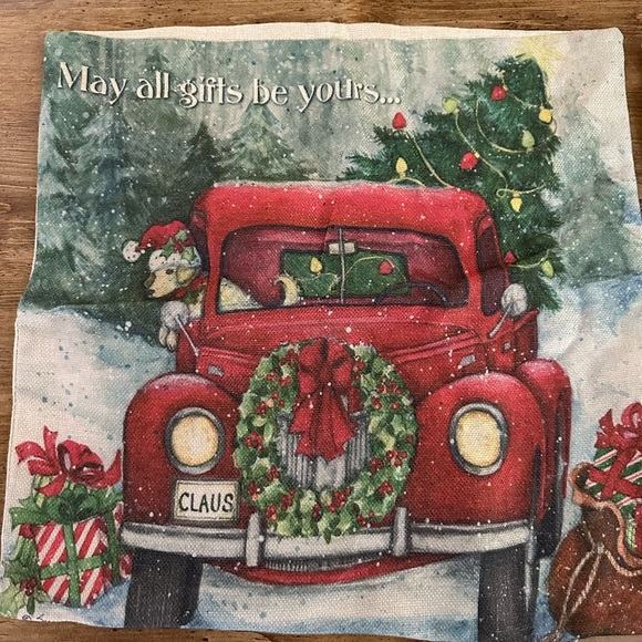 Christmas Linen Pillow Cases Set of 2 - Picture 4 of 4